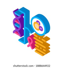 blood dna icon vector. isometric blood dna sign. color isolated symbol illustration