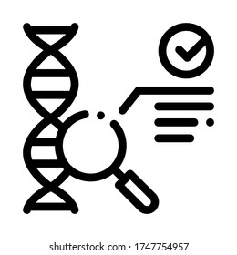vector de icono de prueba de dna sanguíneo. signo de prueba de ADN en sangre. ilustración de símbolo de contorno aislado
