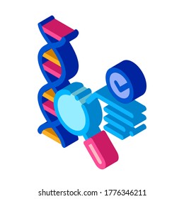 blood dna test icon vector. isometric blood dna test sign. color isolated symbol illustration