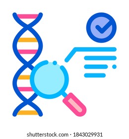 blood dna test icon vector. blood dna test sign. color symbol illustration