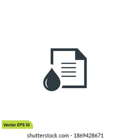 blood document icon illustration simple design element vector logo template