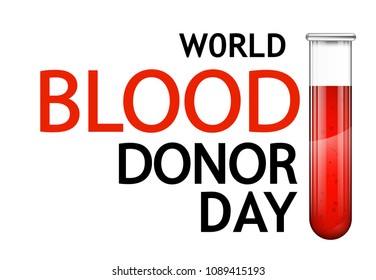 Blood Donate Concept For World Blood Donor Day,Poster Or banner Design template. Vector illustration EPS 10.