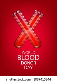Blood Donate Concept For World Blood Donor Day,Poster Or banner Design template. Vector illustration EPS 10.
