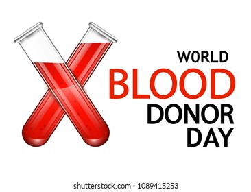 Blood Donate Concept For World Blood Donor Day,Poster Or banner Design template. Vector illustration EPS 10.
