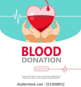 Blood Bag Heart Blood Donation Day Stock Vector (Royalty Free ...