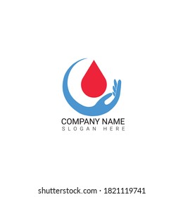 blood donate logo design vector