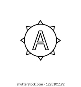 blood donation, A, type icon. Element of blood donation icon. Thin line icon for website design and development, app development