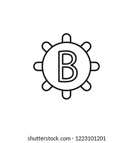 blood donation, B icon. Element of blood donation icon. Thin line icon for website design and development, app development