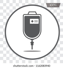 Blood donation bag icon vector isolated on white background.