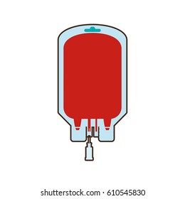 blood donation bag plastic vector illustration eps 10