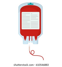 blood donation bag plastic vector illustration eps 10