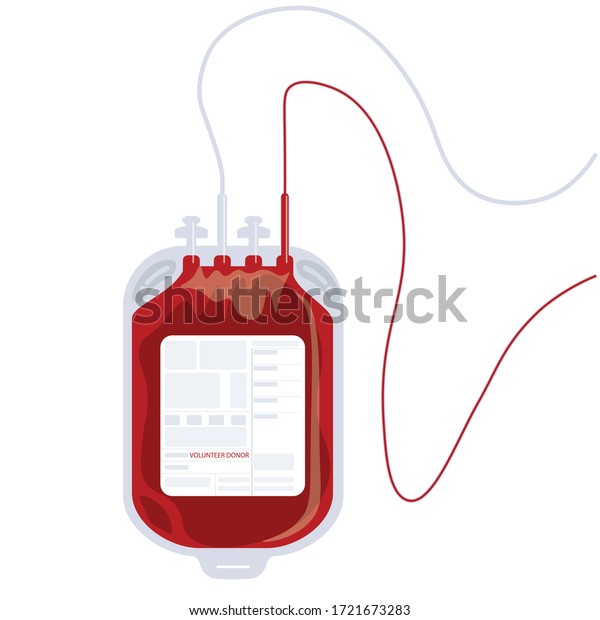 Blood Donation Bag Tubes Label Vector Stock Vector (Royalty Free ...