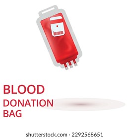 Blood donation bag vector design