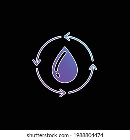 Blood Donation blue gradient vector icon