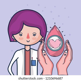 blood donation cartoon