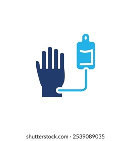 Diseño coloreado del Vector del icono de la donación de sangre bueno para el Web o el App móvil