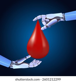 Blood donation concept. Artificial intelligence
