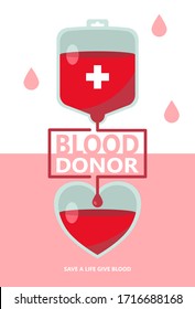 Blood Donation Concept For Poster, Banner.Vector Illustrator.