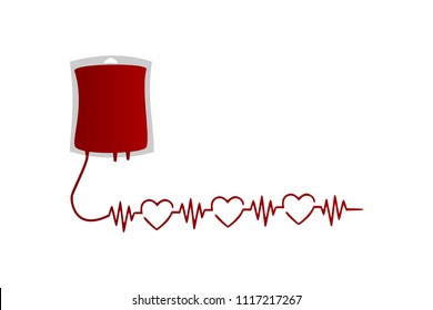 Blood Donation Concept For Poster And Information Illustration Vector