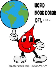 Blood donation concept vector illustration for world blood donor day