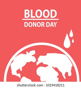 Blood donation concept. Vector illustrations flat design. Donor day. Medical background.
