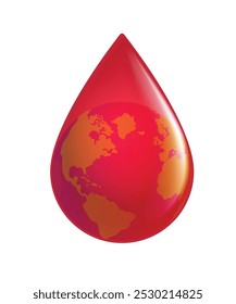 Blood donation concepts Vector poster templates with illustration. World donor day set of posters stock illustration