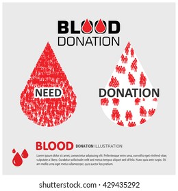 Blood donation creative concept design poster