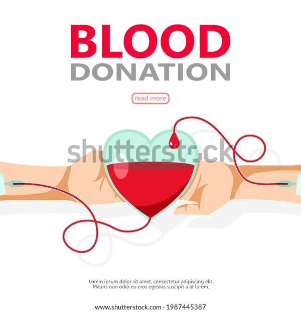 Blood Donation Day Give Life Be Stock Vector (Royalty Free) 1987445387