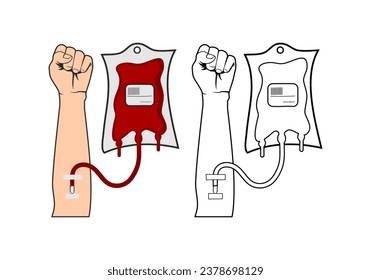 Diseño de donación de sangre Ilustración formato de vectores de vectores , adecuado para sus necesidades de diseño, logotipo, ilustración, animación, etc.