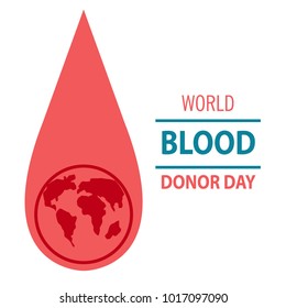 Blood Donation Design Template. Vector Illustration. Save Life and Be a donor.