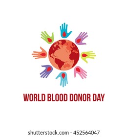 Blood Donation Design Template. Vector Illustration. Save Life and Be a Hero.