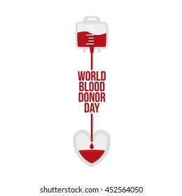 Blood Donation Design Template. Vector Illustration. Save Life and Be a Hero.