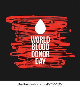 Blood Donation Design Template. Vector Illustration. Save Life and Be a Hero.
