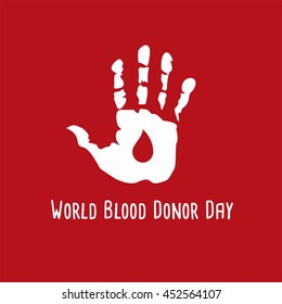 Blood Donation Design Template. Vector Illustration. Save Life and Be a Hero.