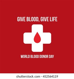 Blood Donation Design Template. Vector Illustration. Save Life and Be a Hero.