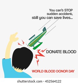 Blood Donation Design Template. Vector Illustration. Save Life and Be a Hero.