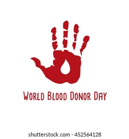 Blood Donation Design Template. Vector Illustration. Save Life and Be a Hero.