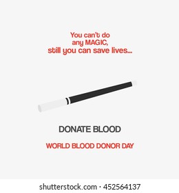 Blood Donation Design Template. Vector Illustration. Save Life and Be a Hero.