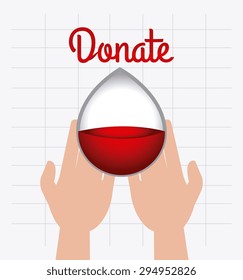 Blood donation design, vector illustration eps 10.