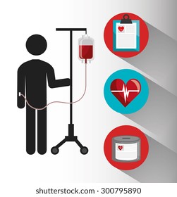 Blood donation design, vector illustration eps 10.