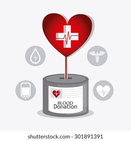 Blood donation design, vector illustration eps 10.