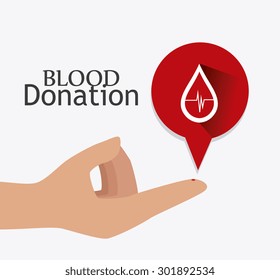 Blood donation design, vector illustration eps 10.