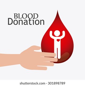 Blood donation design, vector illustration eps 10.