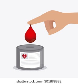 Blood donation design, vector illustration eps 10.