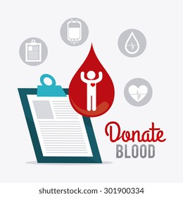 Blood donation design, vector illustration eps 10.