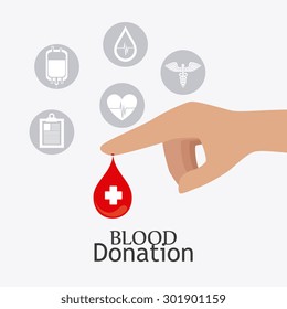 Blood donation design, vector illustration eps 10.