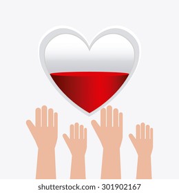 Blood donation design, vector illustration eps 10.
