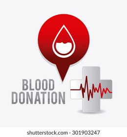 Blood donation design, vector illustration eps 10.