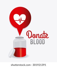 Blood donation design, vector illustration eps 10.