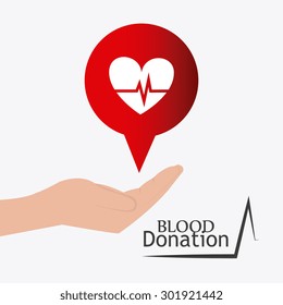 Blood donation design, vector illustration eps 10.